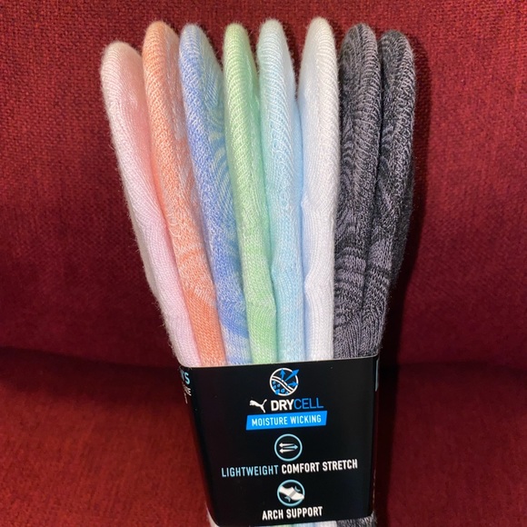 PUMA Ladies 8 Pair No Show Sneaker Socks - Picture 4 of 7